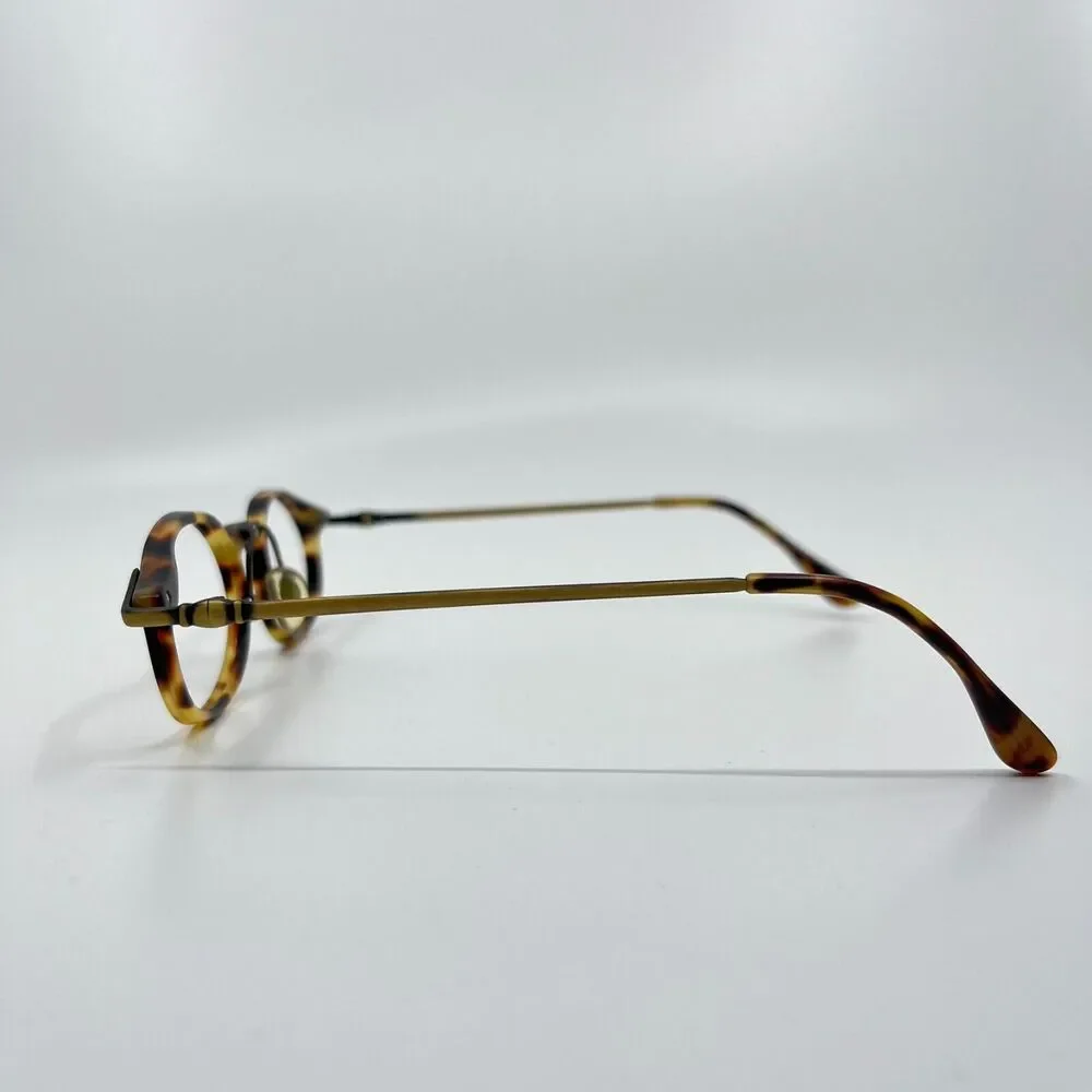 Help Eyeglasses MOD 184 Brown gold metal‎ Frame Made in Italy 49-21 H6482